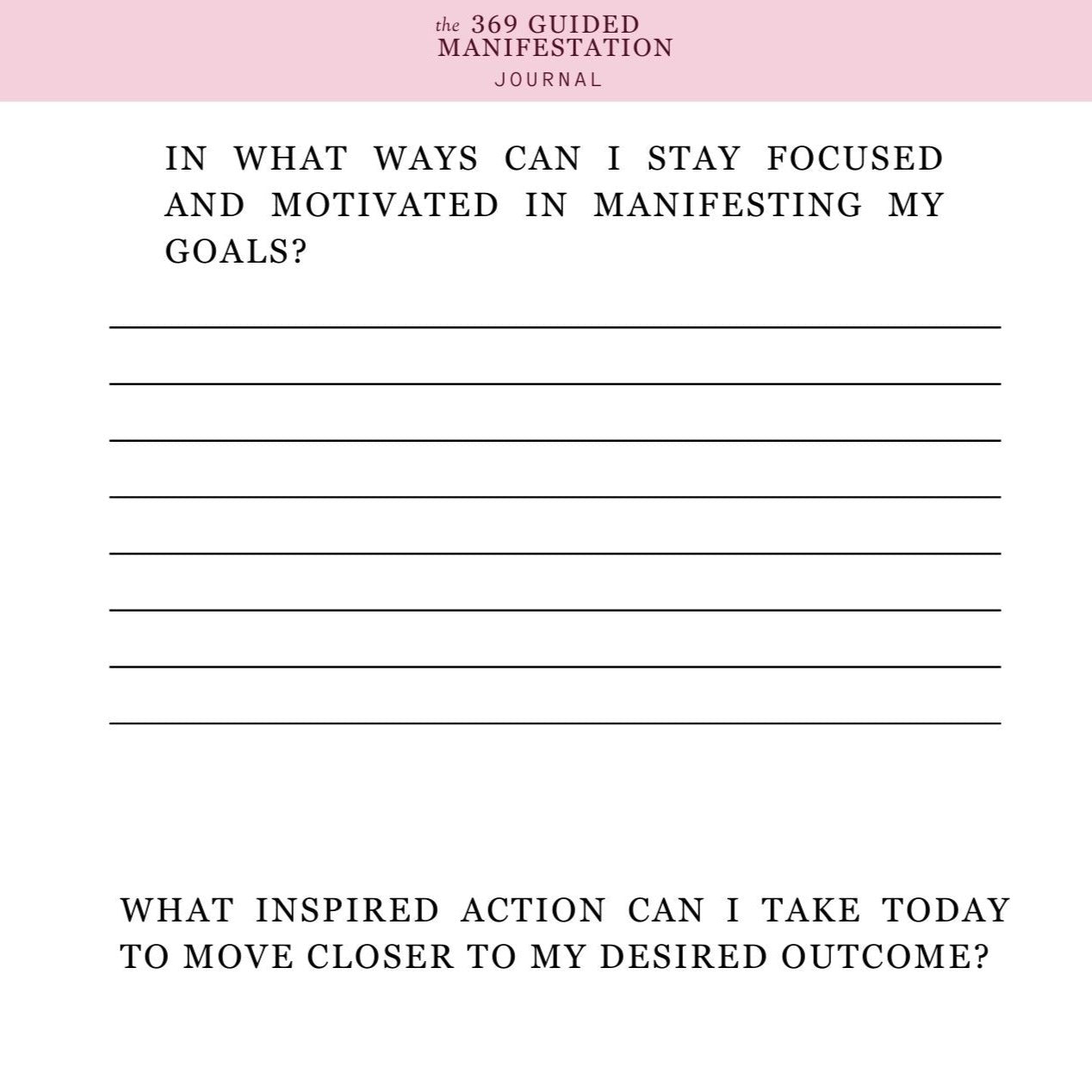 The 369 Guided Manifestation Journal