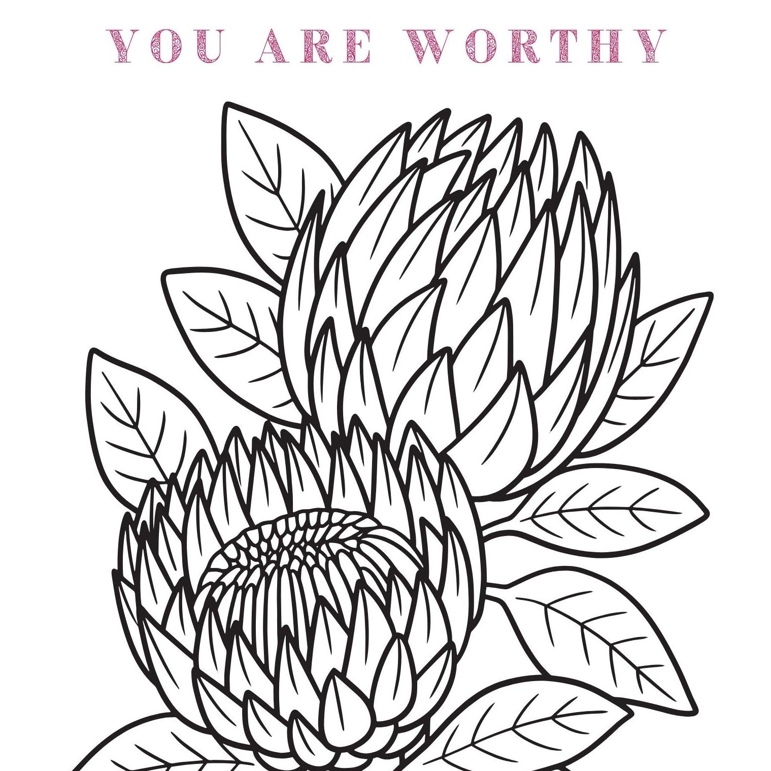 You Are Worthy Mindfulness Coloring Book