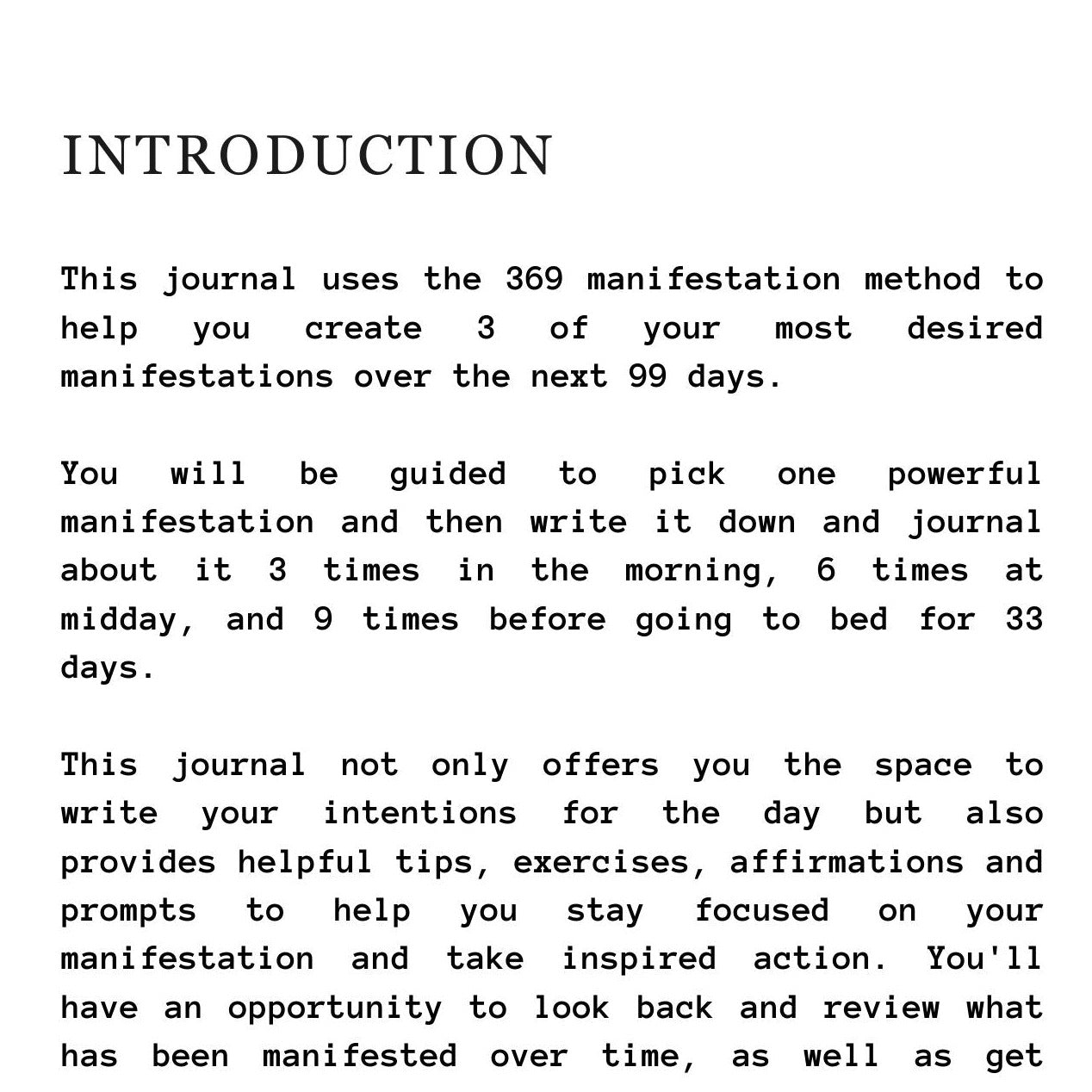 The 369 Guided Manifestation Journal