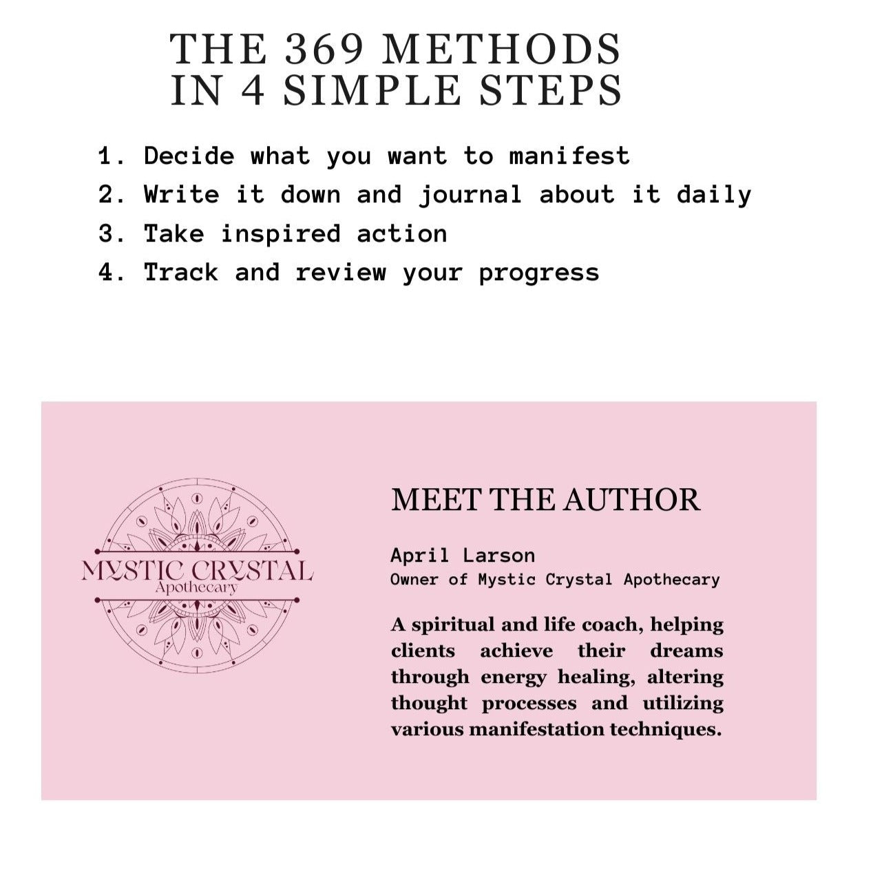 The 369 Guided Manifestation Journal