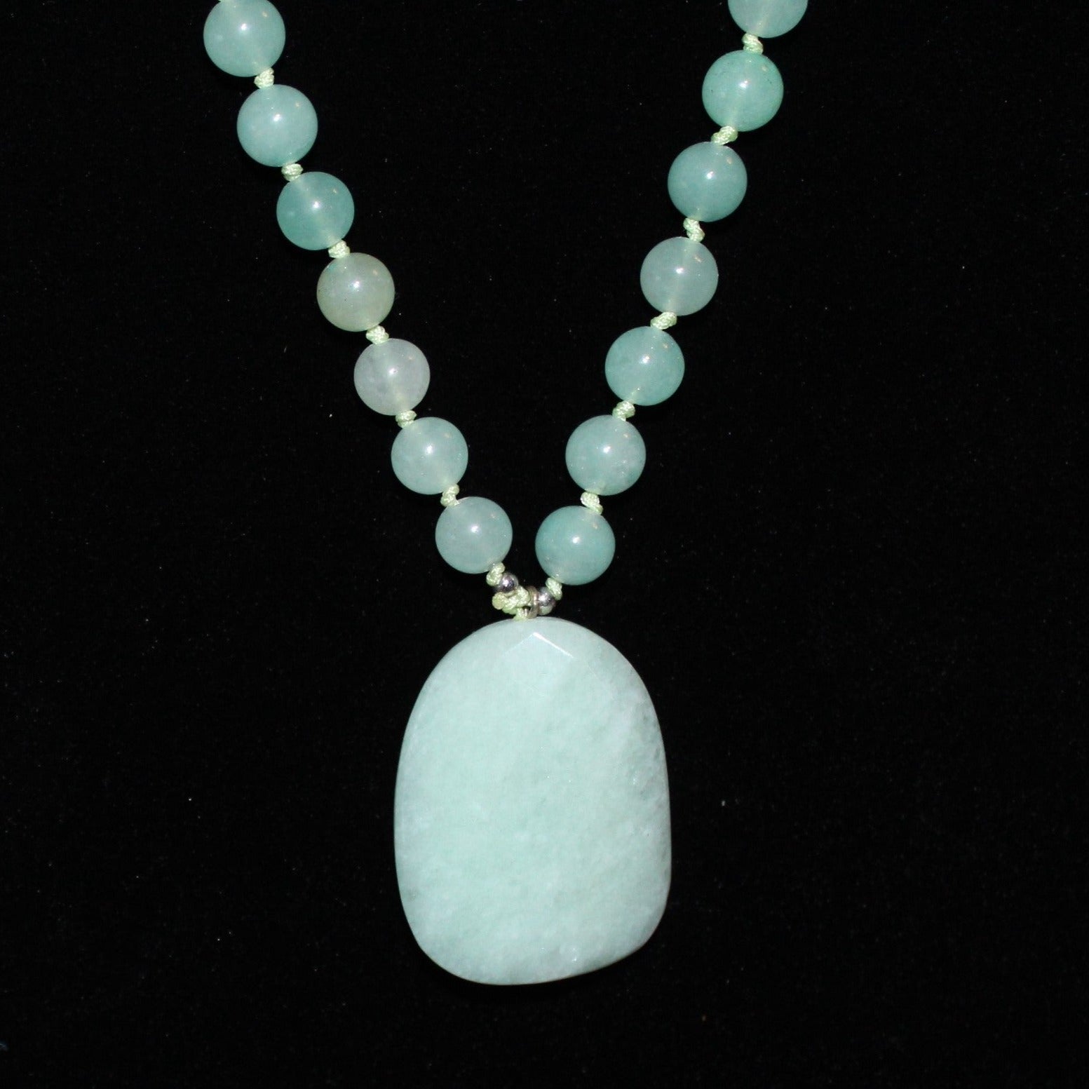 Amazonite Beaded Pendant Necklace