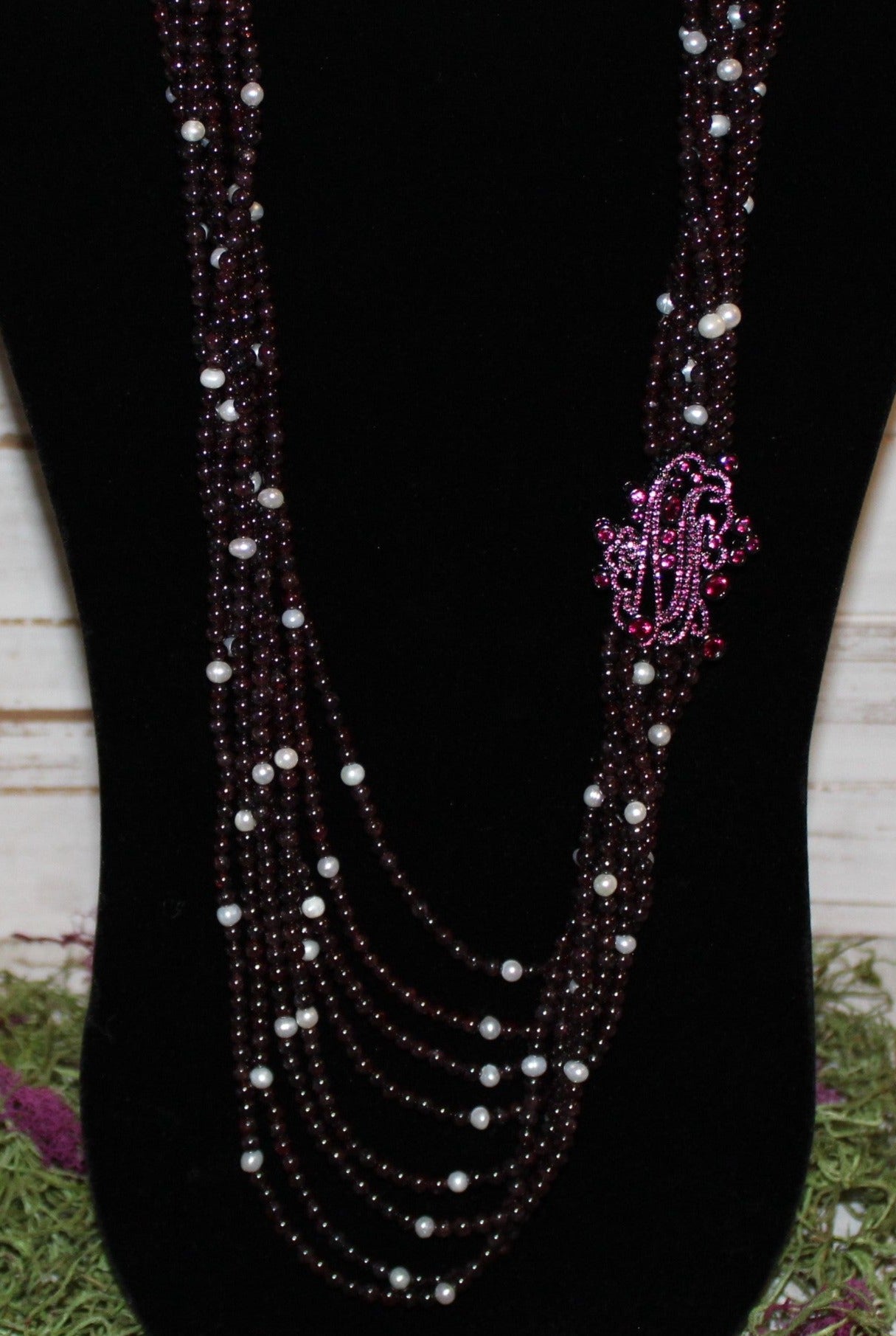 Garnet Beaded Necklace