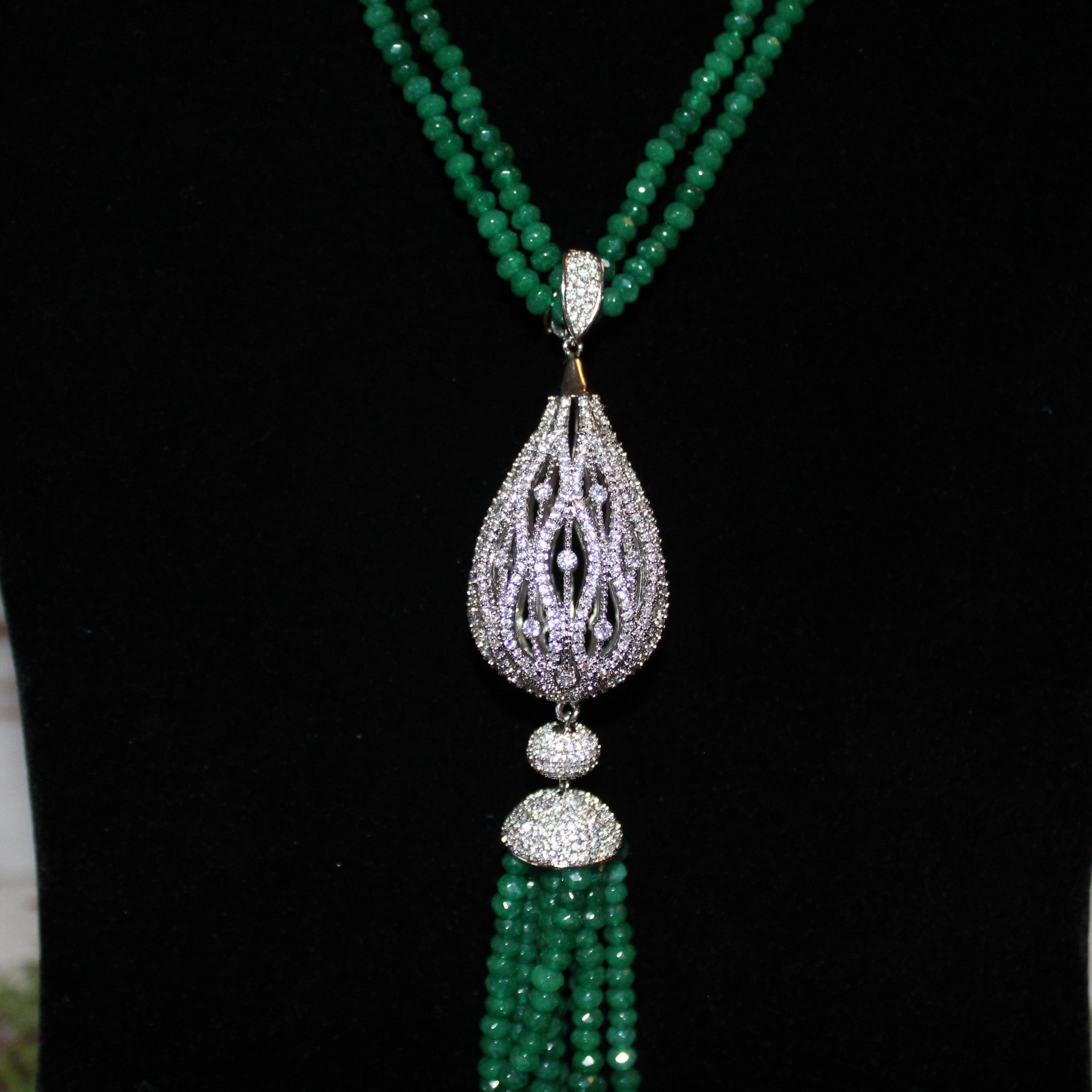 Green Jade Beaded Necklace