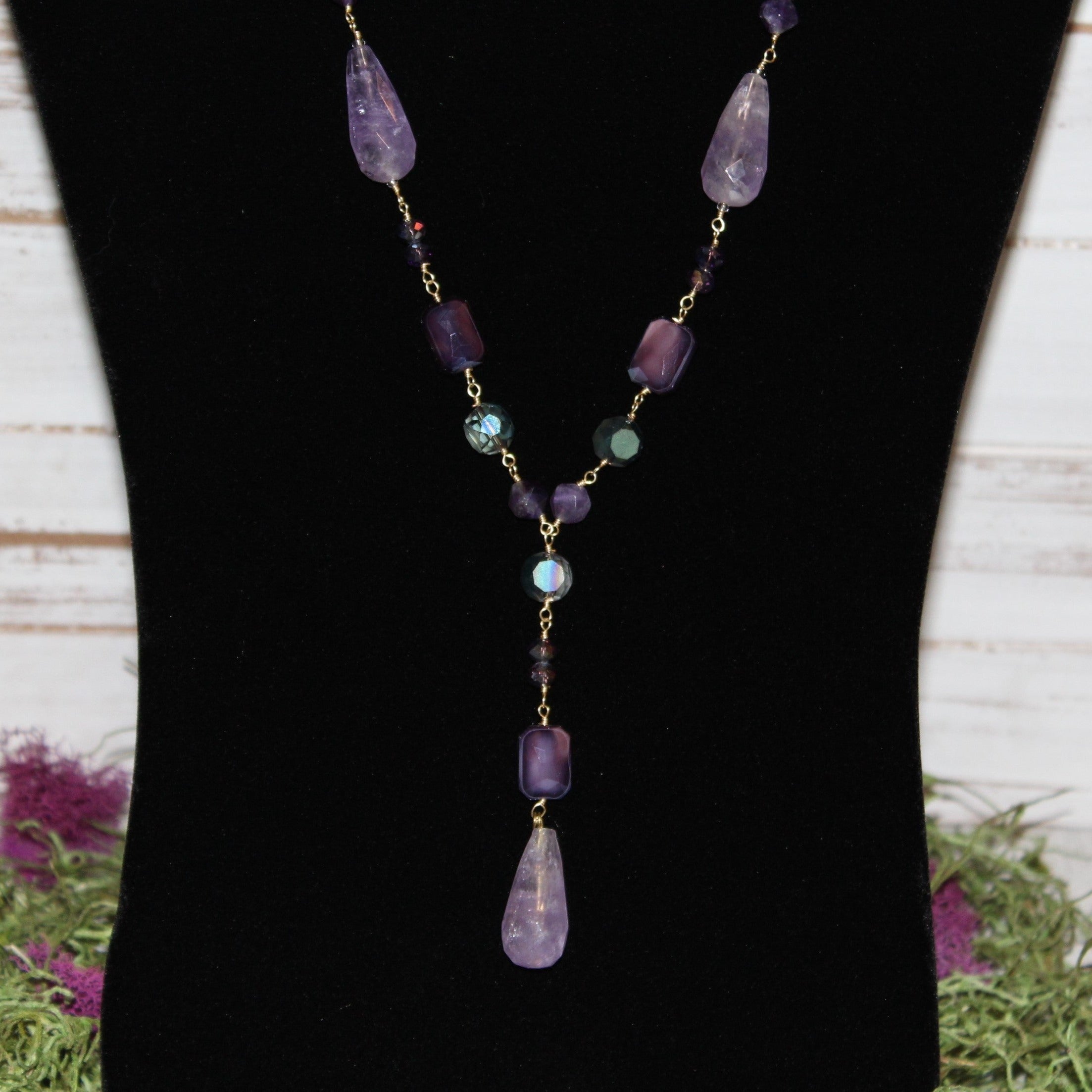 Amethyst Beaded Necklace