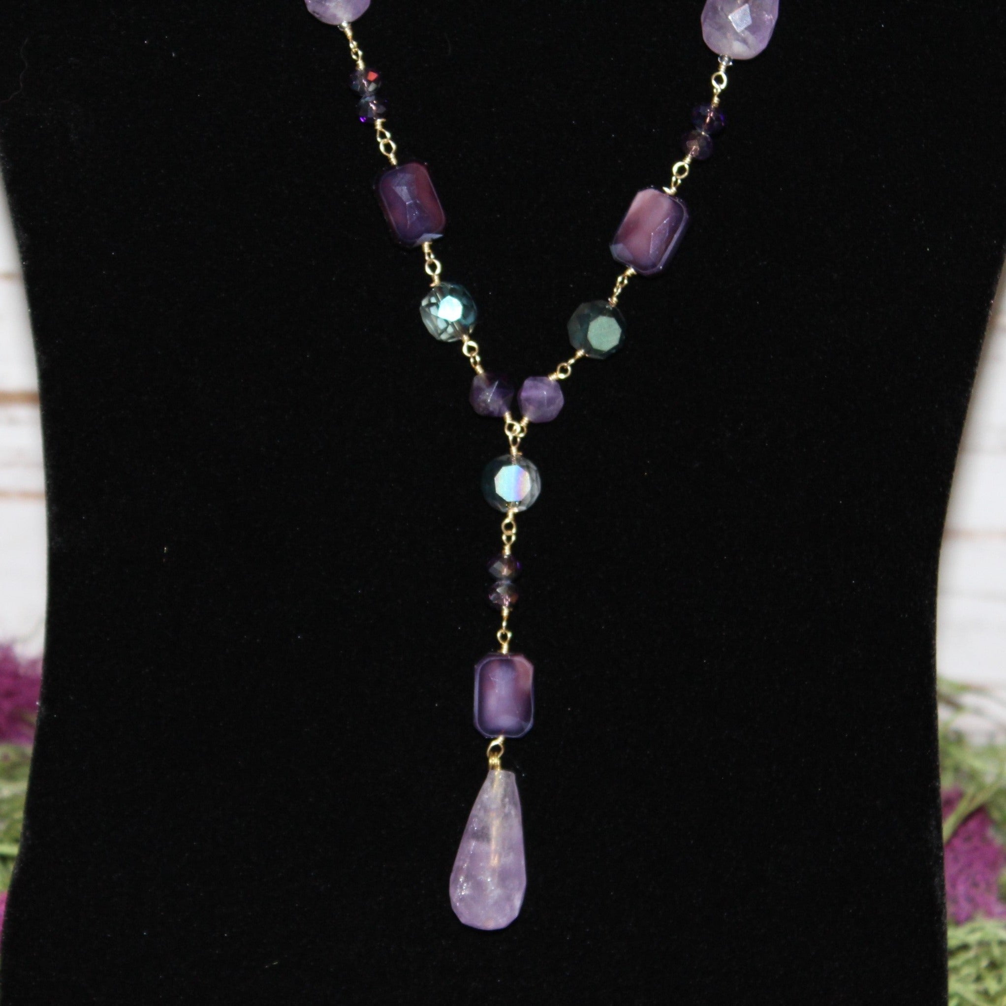 Amethyst Beaded Necklace