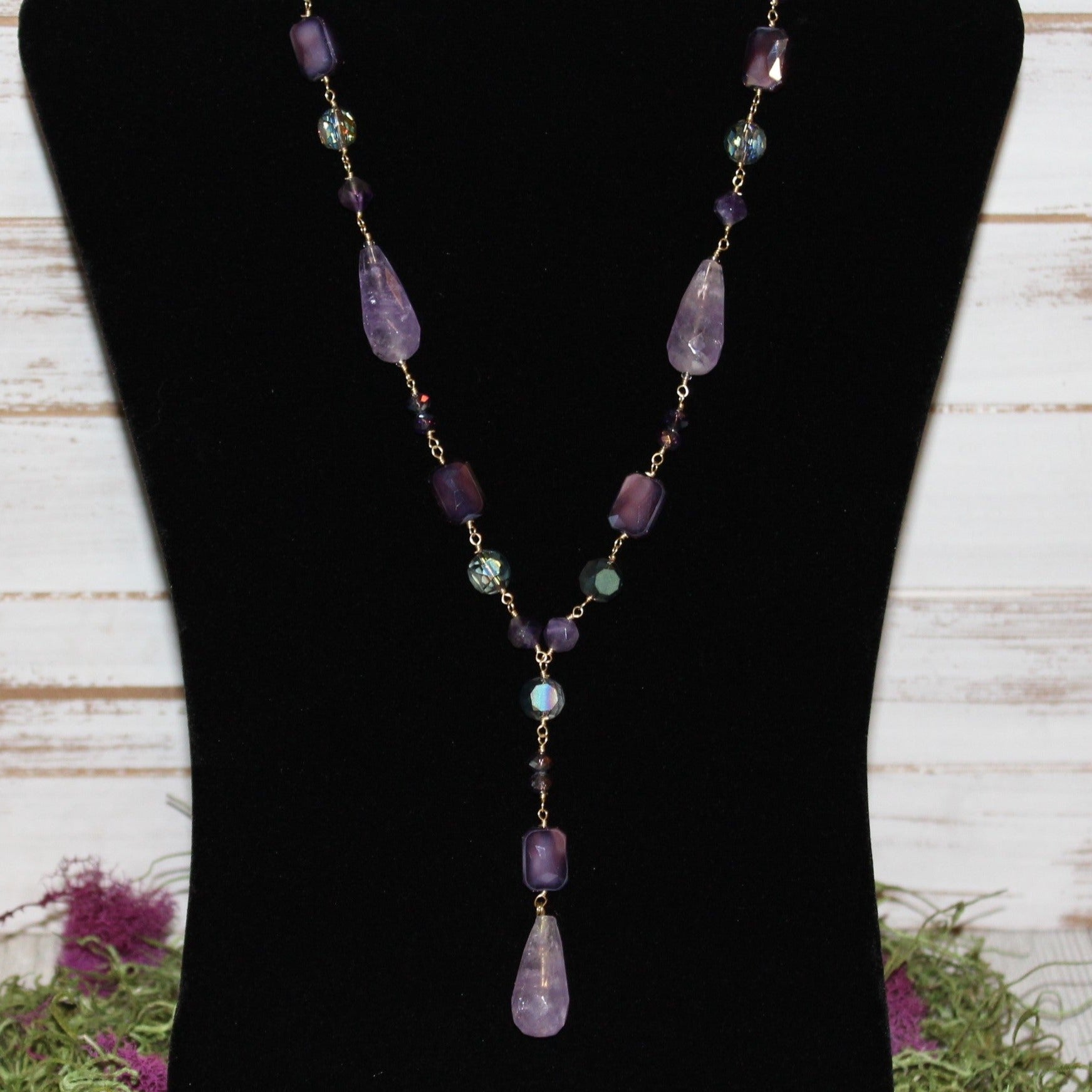 Amethyst Beaded Necklace