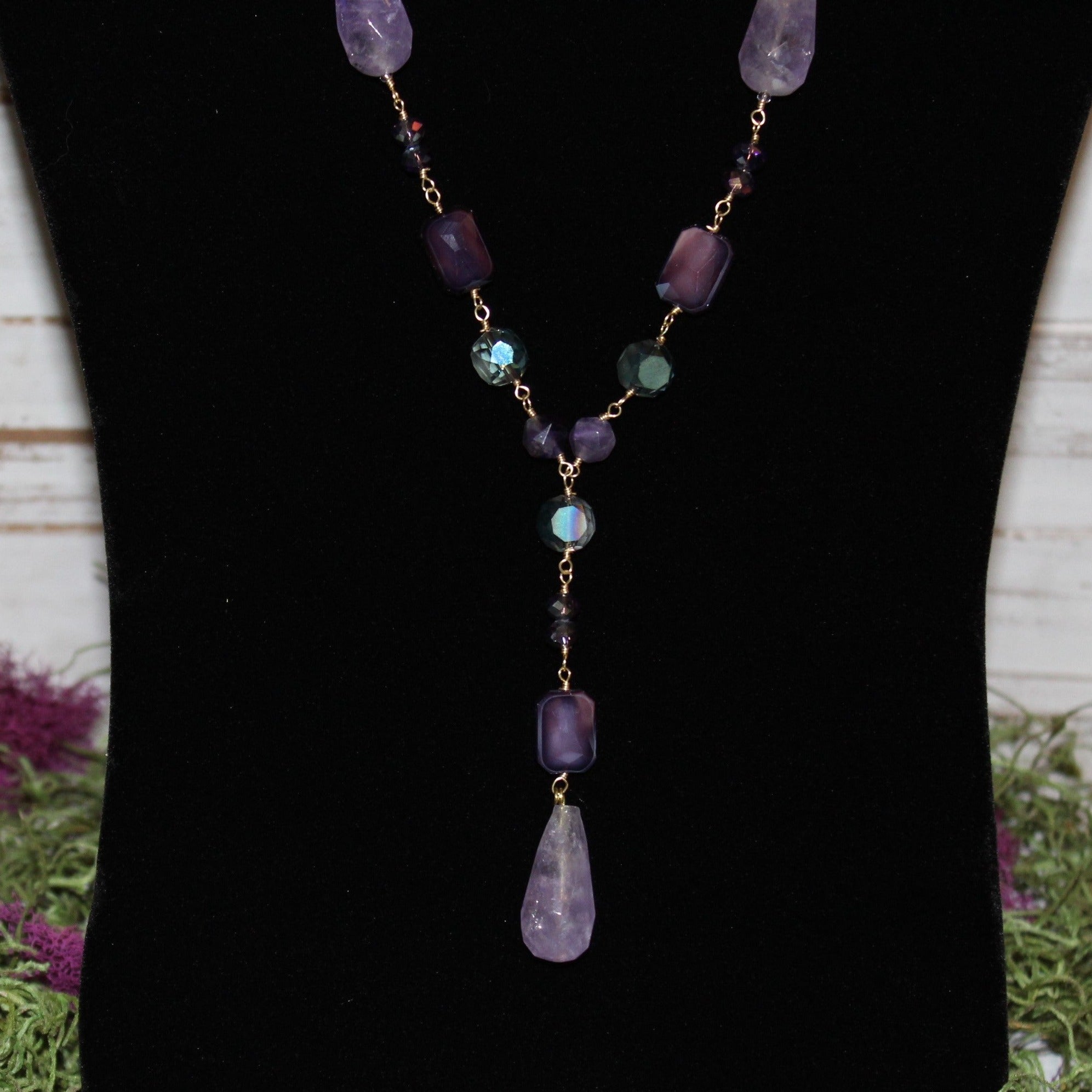 Amethyst Beaded Necklace