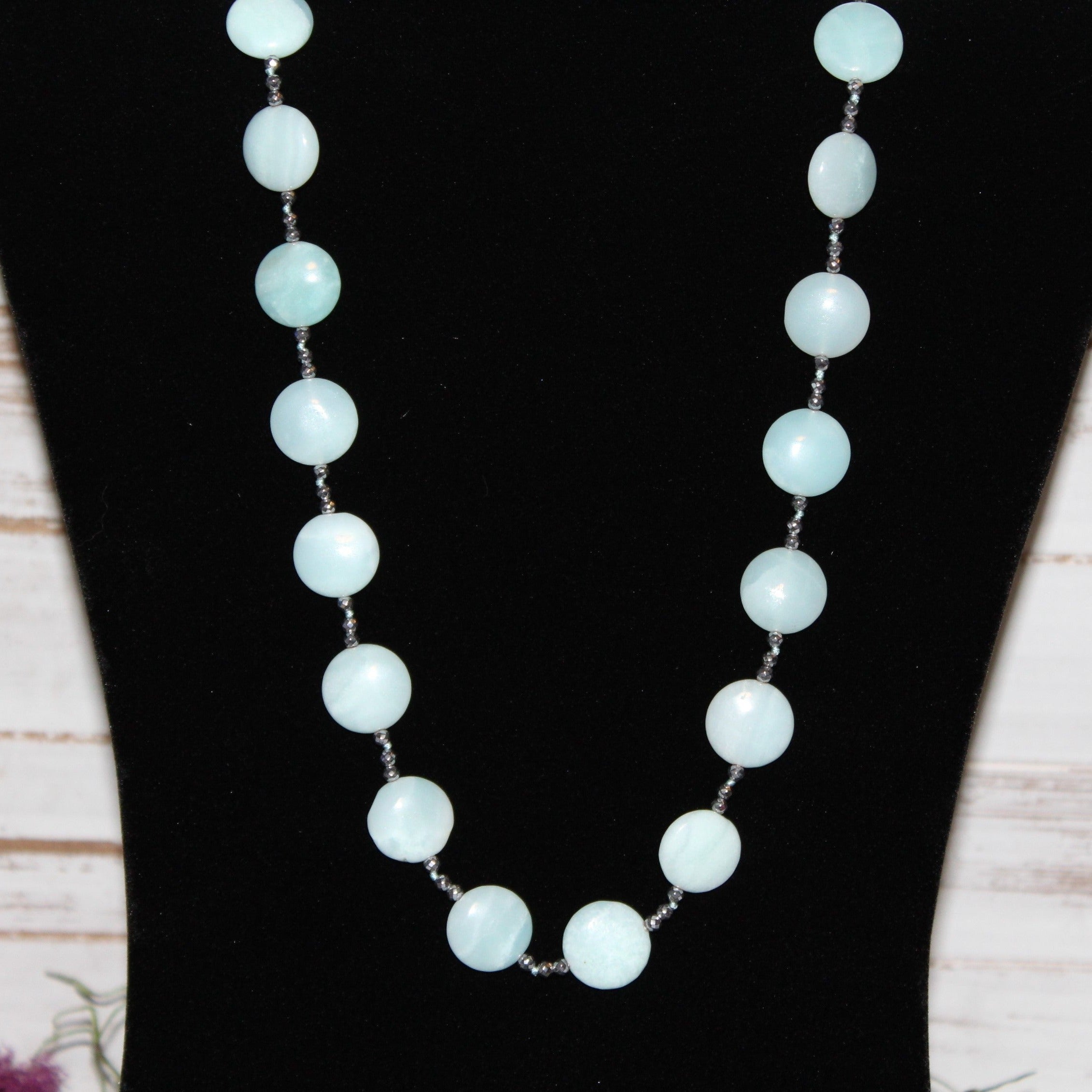 Aquamarine Beaded Necklace