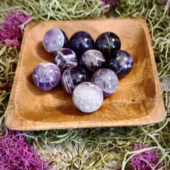 Small Chevron Amethyst Spheres