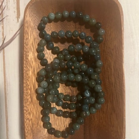 Moss Agate Beaded Bracelet