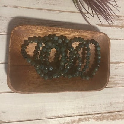 Moss Agate Beaded Bracelet