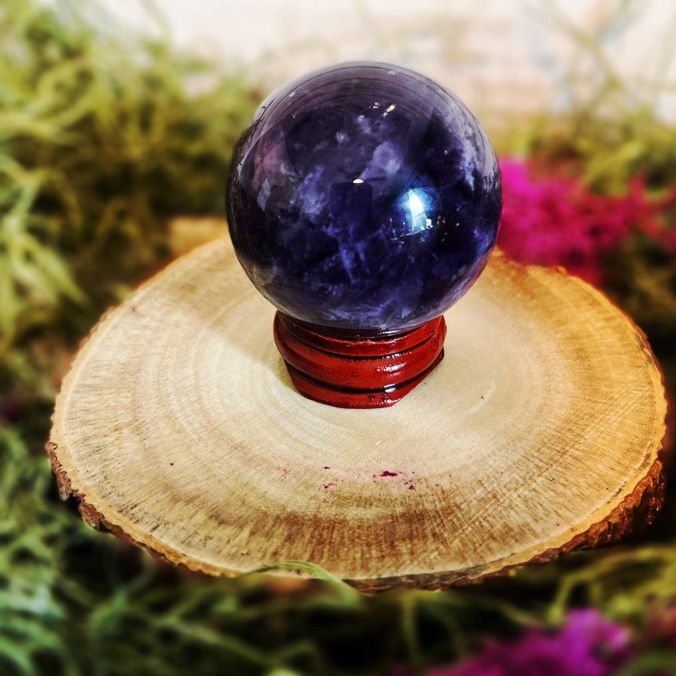 Amethyst Carved Sphere