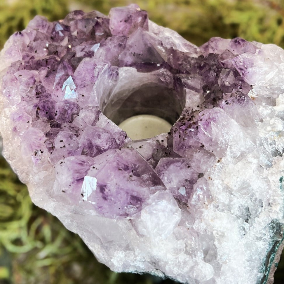 Large Amethyst Tea Light Holder