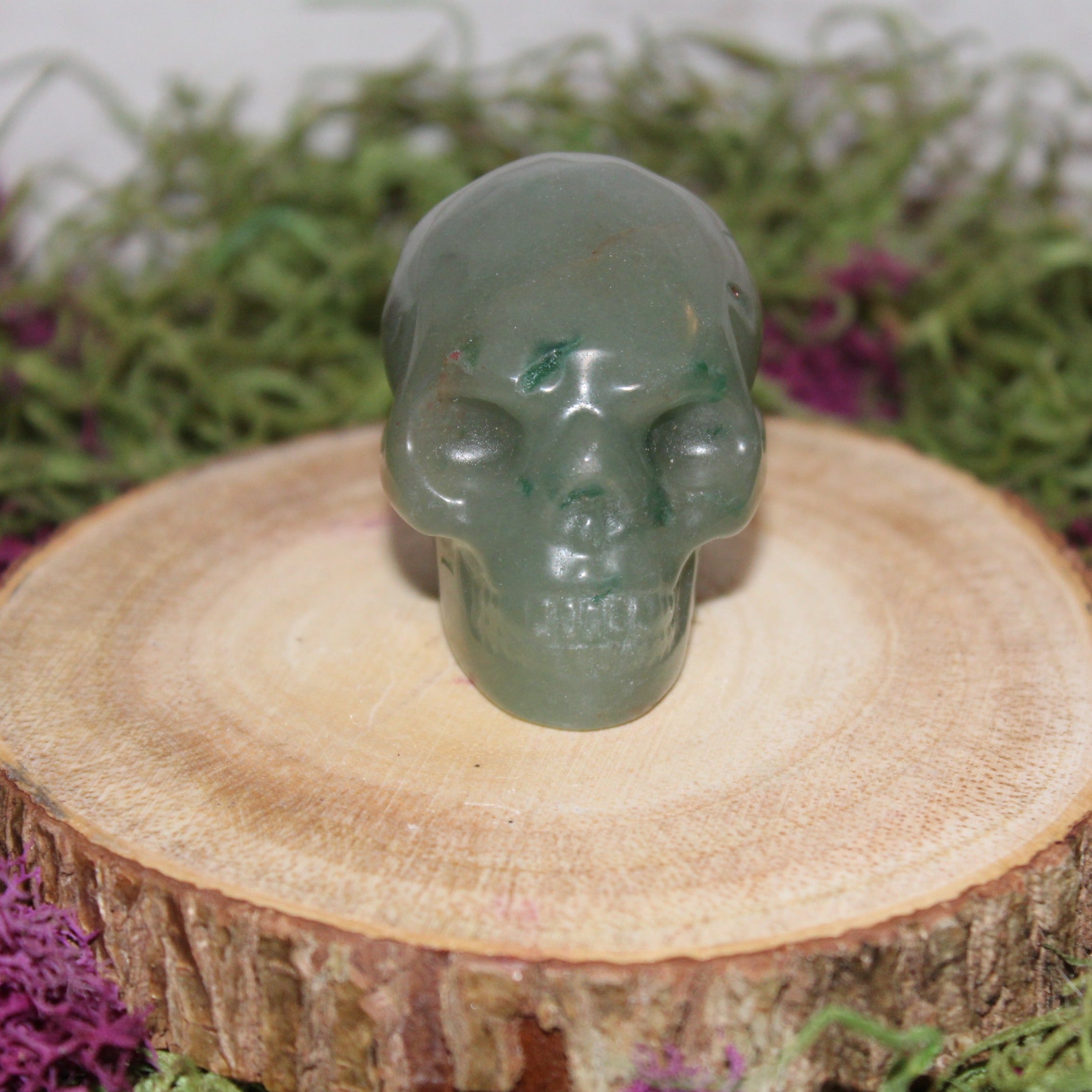 Green Aventurine Skull