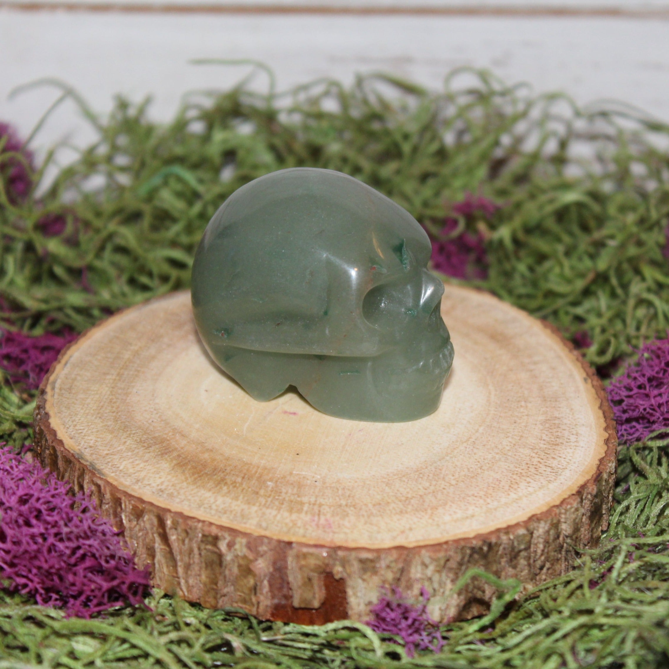 Green Aventurine Skull