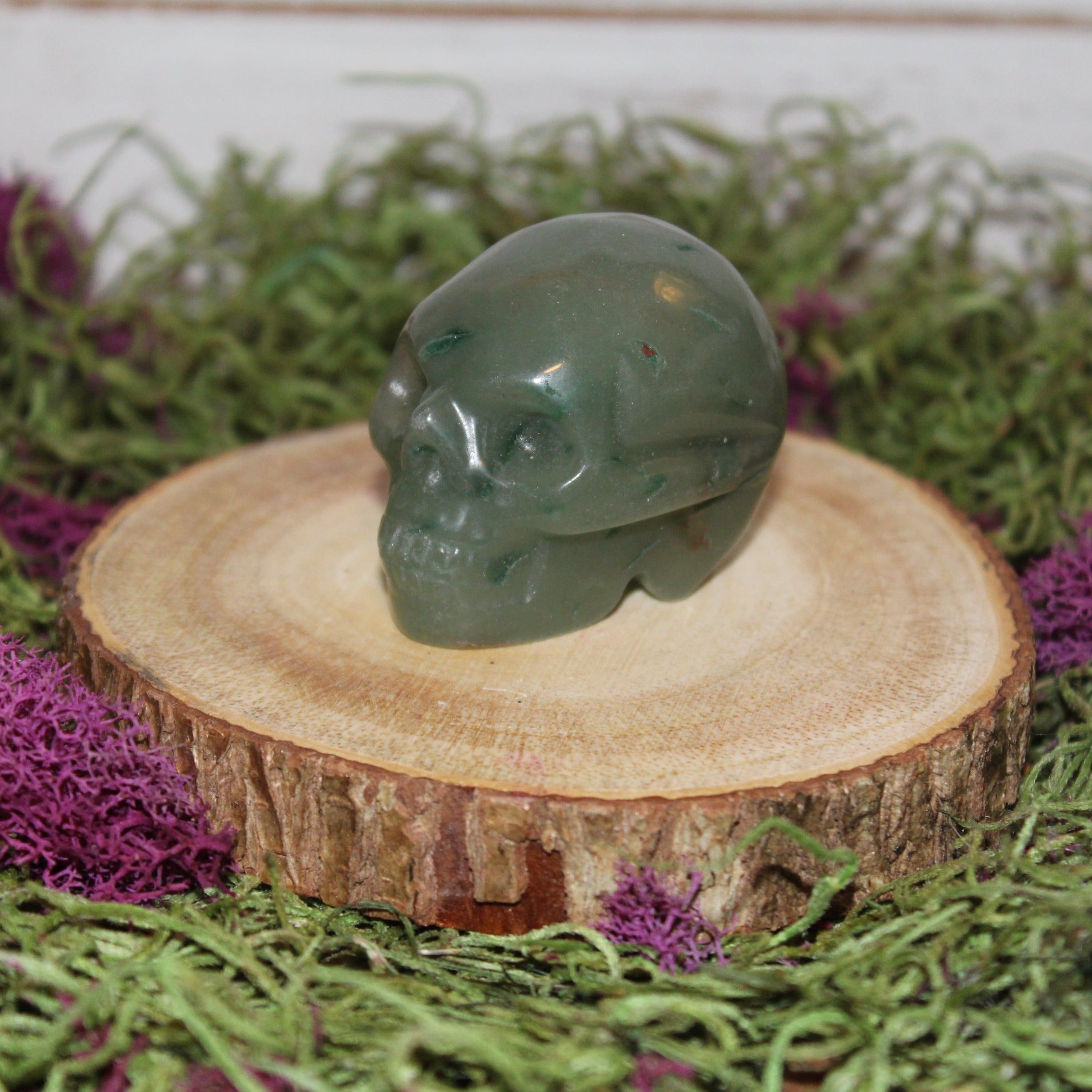 Green Aventurine Skull