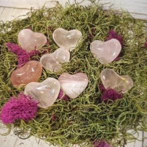 Small Rose Quartz Hearts