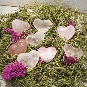 Small Rose Quartz Hearts