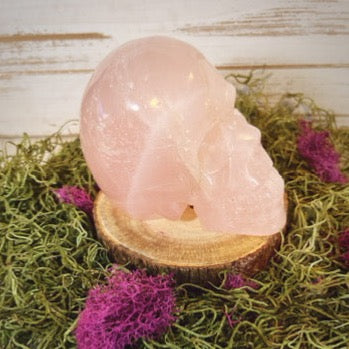 Rose Quartz Skull