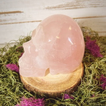 Rose Quartz Skull