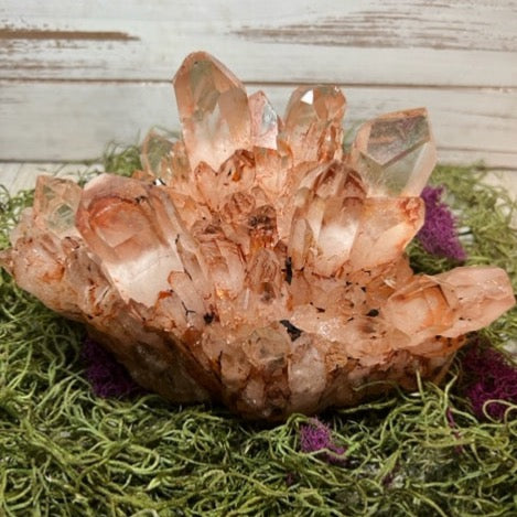 Large Pink/Clear Quartz Cluster