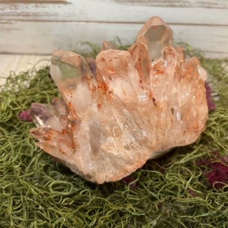 Large Pink/Clear Quartz Cluster