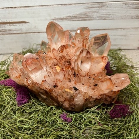 Large Pink/Clear Quartz Cluster