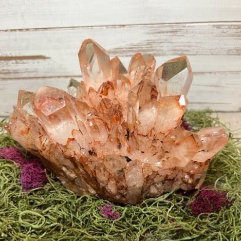 Large Pink/Clear Quartz Cluster