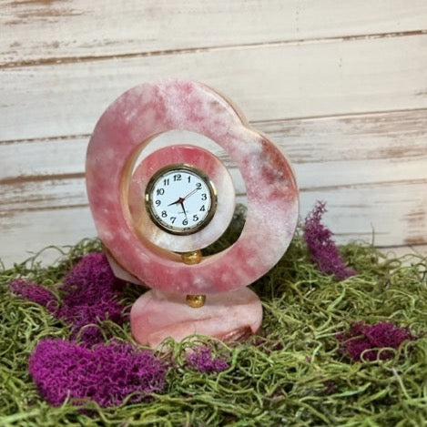 Pink Onyx Desk Clock