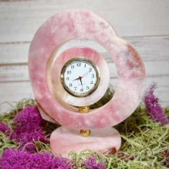 Pink Onyx Desk Clock