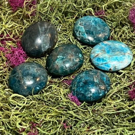 Small Blue Apatite Palm Stones