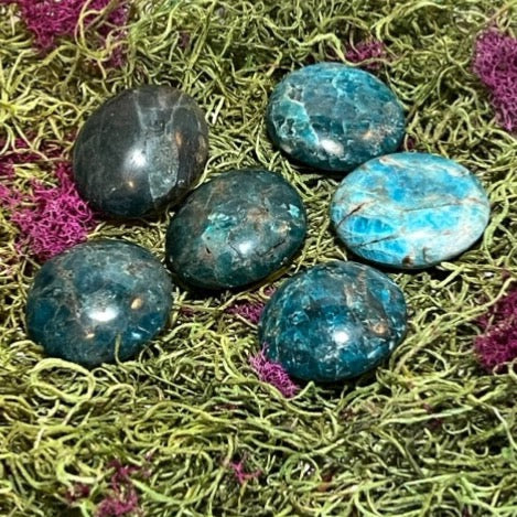 Small Blue Apatite Palm Stones