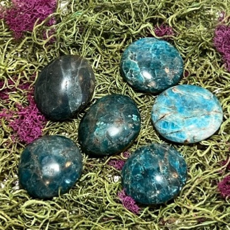 Small Blue Apatite Palm Stones