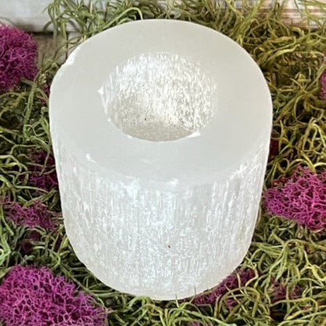 Selenite Tealight Candle Holder