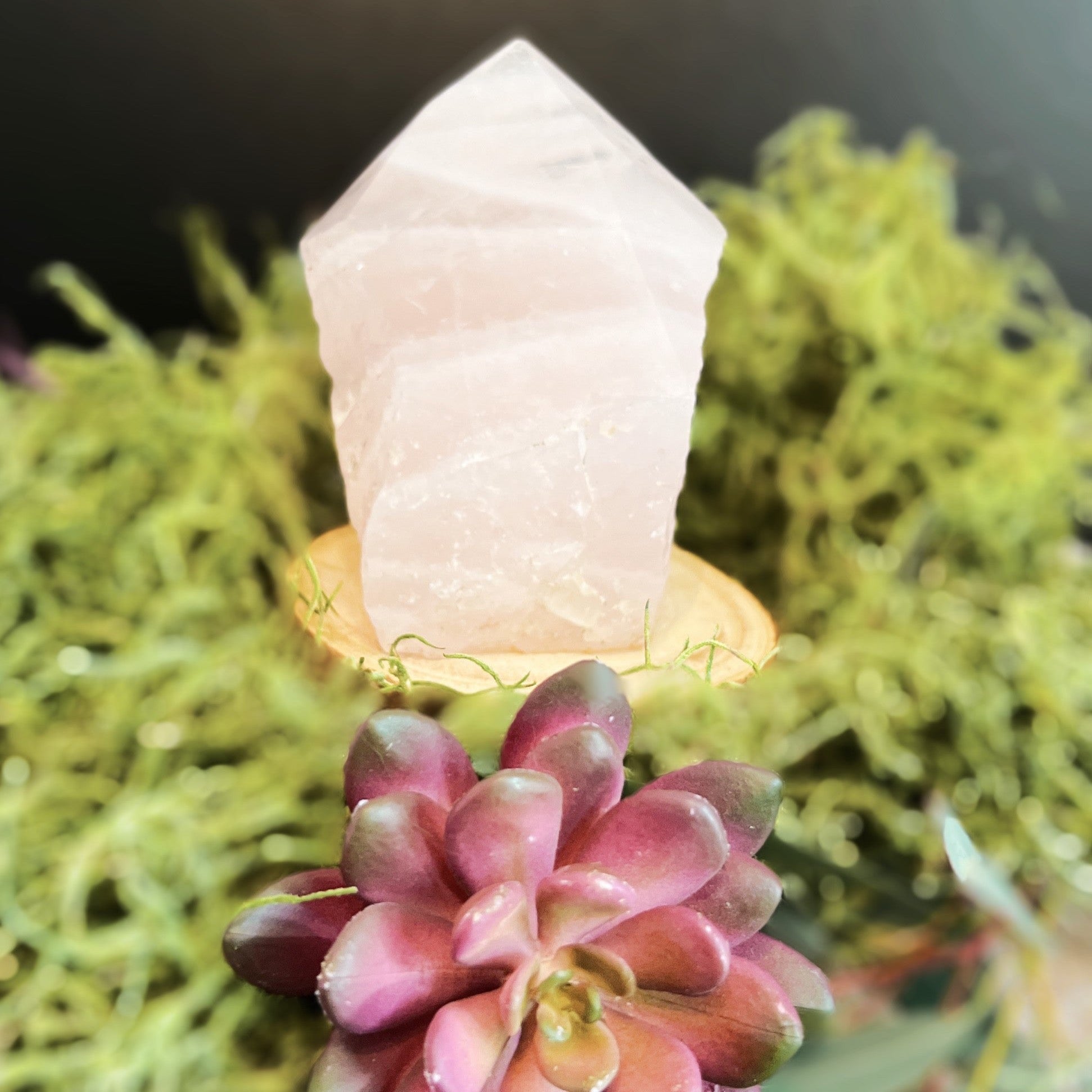 Medium Rose Quartz Semi Polished Tower