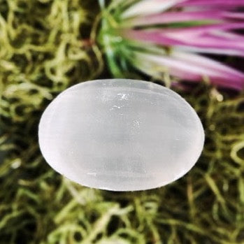 Selenite Palm Stone