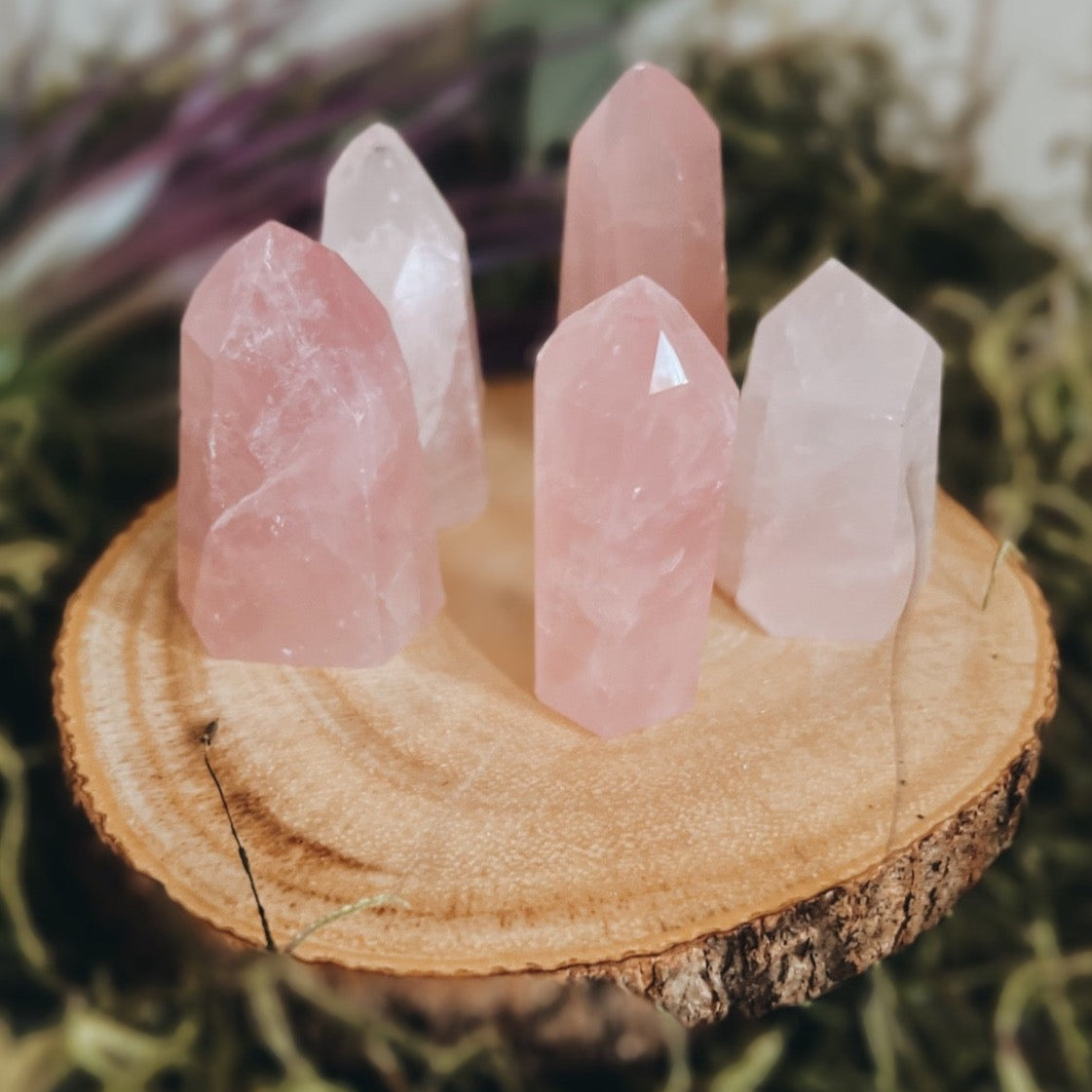 Small Rose Quartz Polished Tower