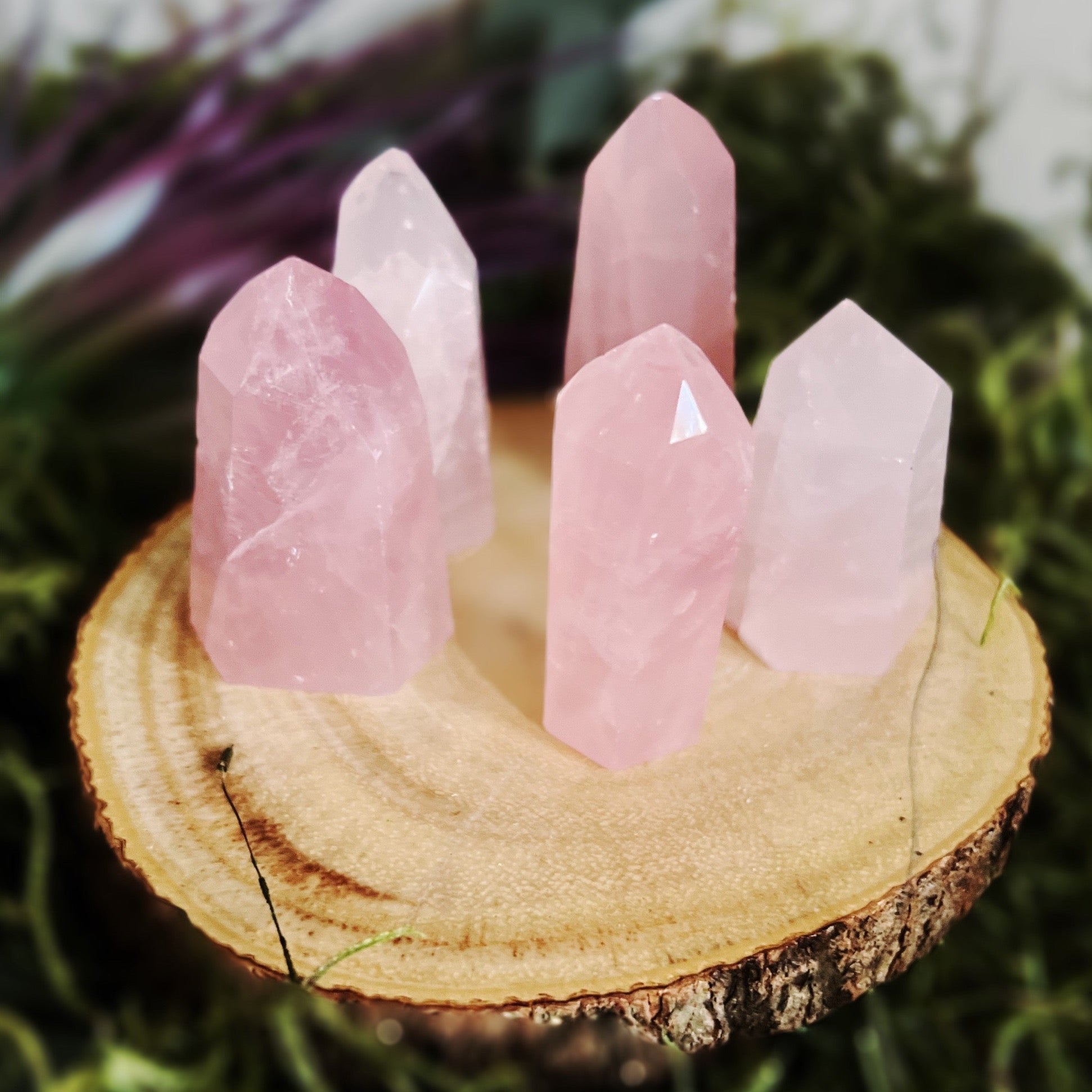 Small Rose Quartz Polished Tower