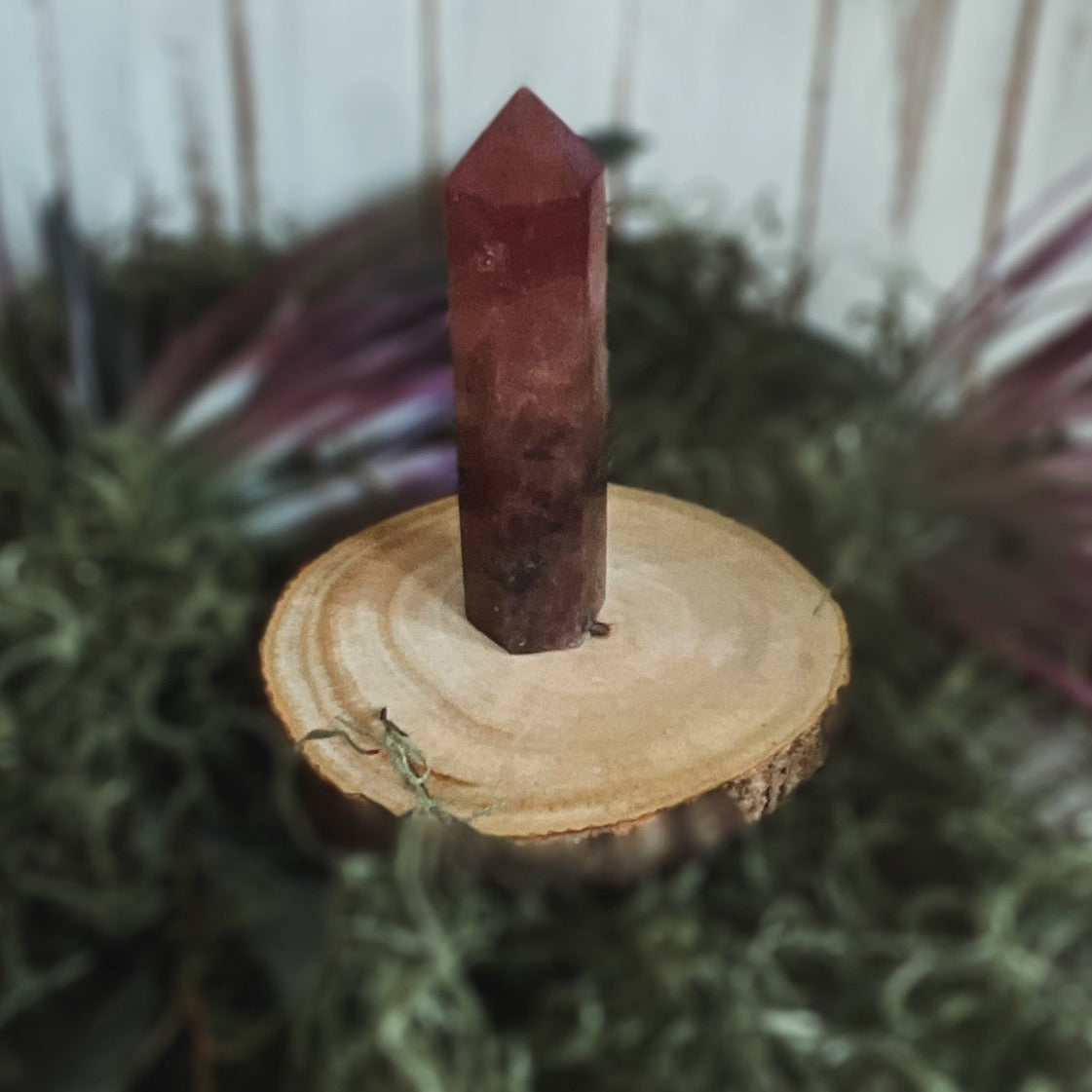 Medium Strawberry Quartz Polished Tower